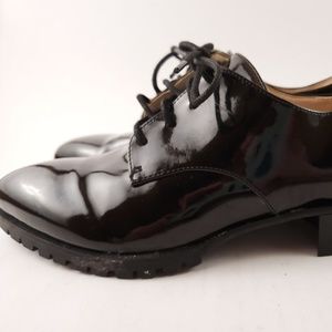 Nine West Black Patent Leather Oxfords